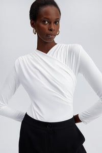 DRAPED BODYSUIT