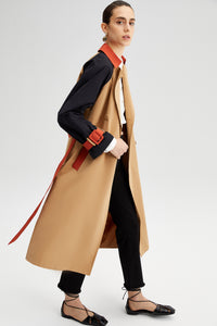 BLOCK COLORED TRENCHCOAT