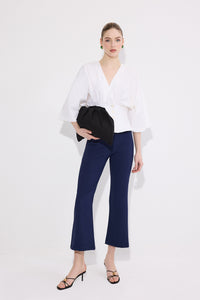 ELASTIC WAISTED CREPE TROUSERS