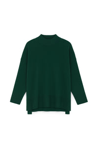 STAND-UP COLLAR BASIC KNIT SWEATER