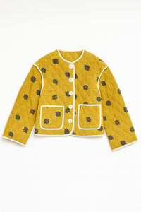 FLORAL PATTERNED QUILTED JACKET