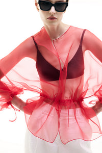 BINDING DETAILED ORGANZA JACKET