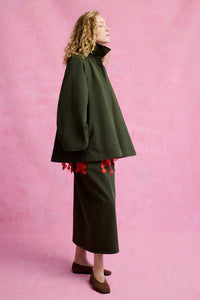 SHORT GABARDINE TRENCHCOAT
