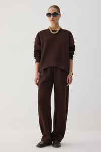 OVERSIZED BOAT NECK SWEATSHIRT