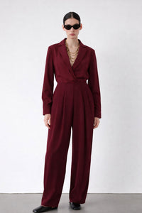 PLEATED CREPE TROUSERS