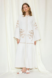 EMBROIDERED LINEN DRESS