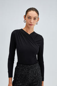 DRAPED BODYSUIT