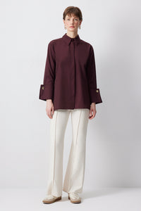 POPLIN SHIRT WITH WIDE CUFF