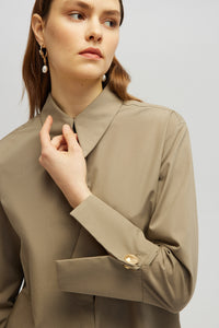 POPLIN SHIRT WITH WIDE CUFF