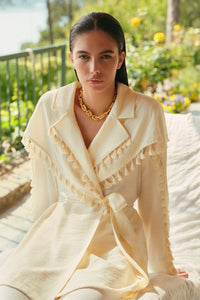 FRINGED BELTED JACKET
