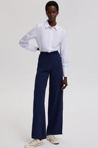 WIDE LEG CREPE TROUSERS
