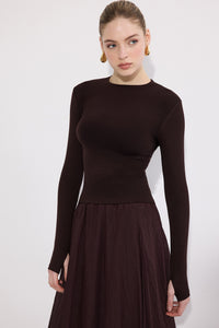 THUMB-FASTENİNG LONG-SLEEVED BODYSUİT