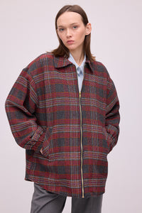 BOMBER JACKET WITH SHIRT COLLAR