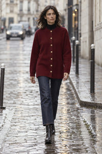 LONG CARDIGAN WITH GOLD BUTTONS