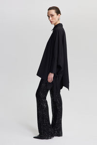 RIBBON DETAILED OVERSIZE SHIRT