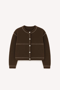 RASHED CONTRAST CARDIGAN