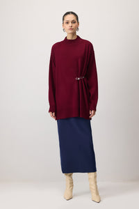 KNIT TUNIC WITH METAL ACCESSORIES