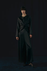 DROPED SATIN DRESS