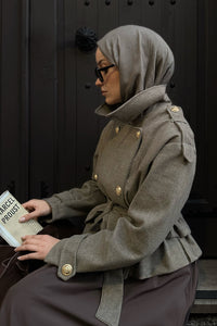 DOUBLE-BREASTED CACHET COAT