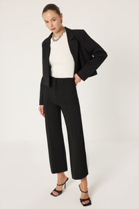 RIBBED CREPE TROUSERS