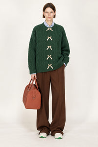 KNITTED CARDIGAN WITH BOW DETAILS