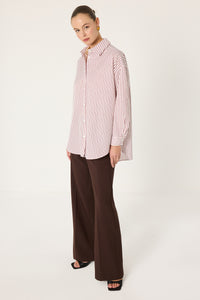 OVERSIZED SHIRT WITH FINE STRIPES