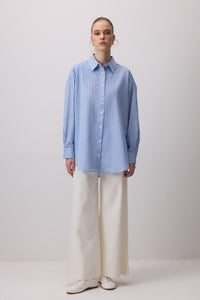 THIN STRIPED OVERSIZE SHIRT