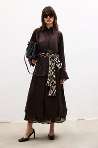 WIDE CUFF SATIN SHIRT