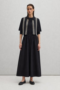 WAIST-CINCHED WOVEN SKIRT