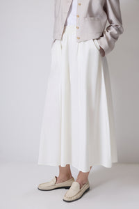 WAIST-CINCHED WOVEN SKIRT