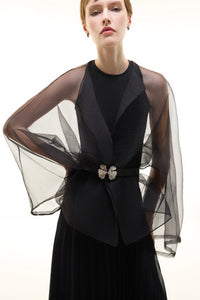 BINDING DETAILED ORGANZA JACKET