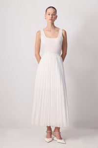 PLEATED CHIFFON SKIRT
