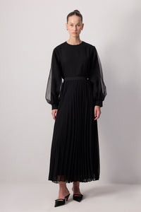 PLEATED CHIFFON SKIRT