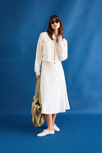 Knit A-Line Midi Skirt