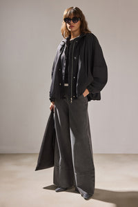 STAND-UP COLLAR PUFFER BOMBER JACKET