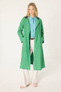 HOODED MAXI RAINCOAT