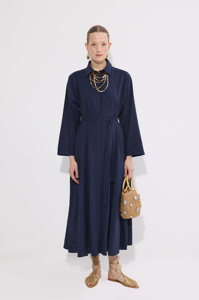 sachin and babi light blue dress ALVINA CHIFFON EVENING DRESS WITH BAT SLEEVES main image 0