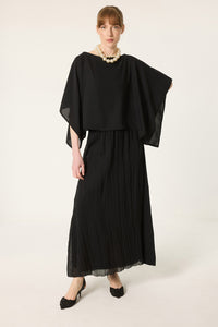 ELASTICATED WAIST CHIFFON SKIRT