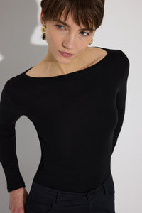 BOAT NECK LONG-SLEEVED BODYSUIT