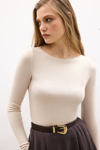 BOAT NECK LONG-SLEEVED BODYSUIT